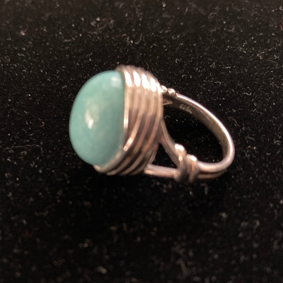 Sterling Oval Turquoise Cabochon Ring/Size 7/NEW! - Picture 6 of 7